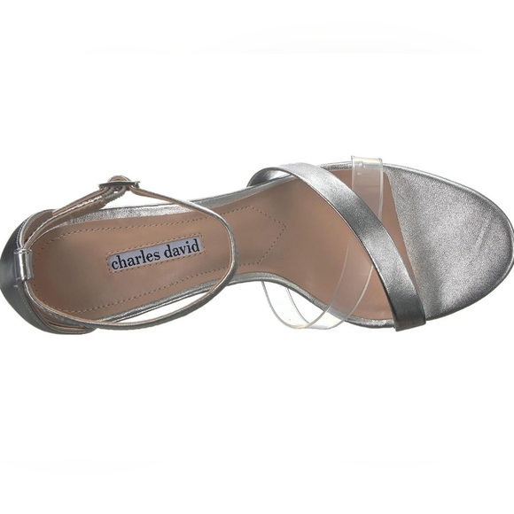 Charles David Women's Courtney Heeled Sandal with band with clear strap - Picture 4 of 12